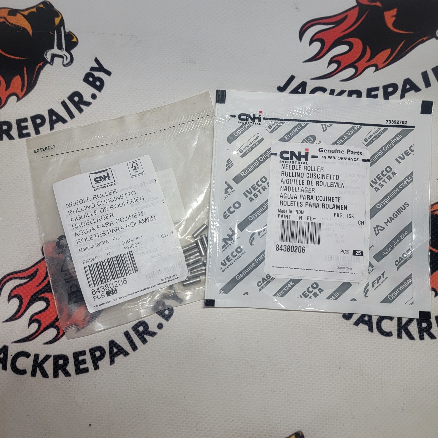 Иголки подшипника сателлита переднего моста CNH 84380206