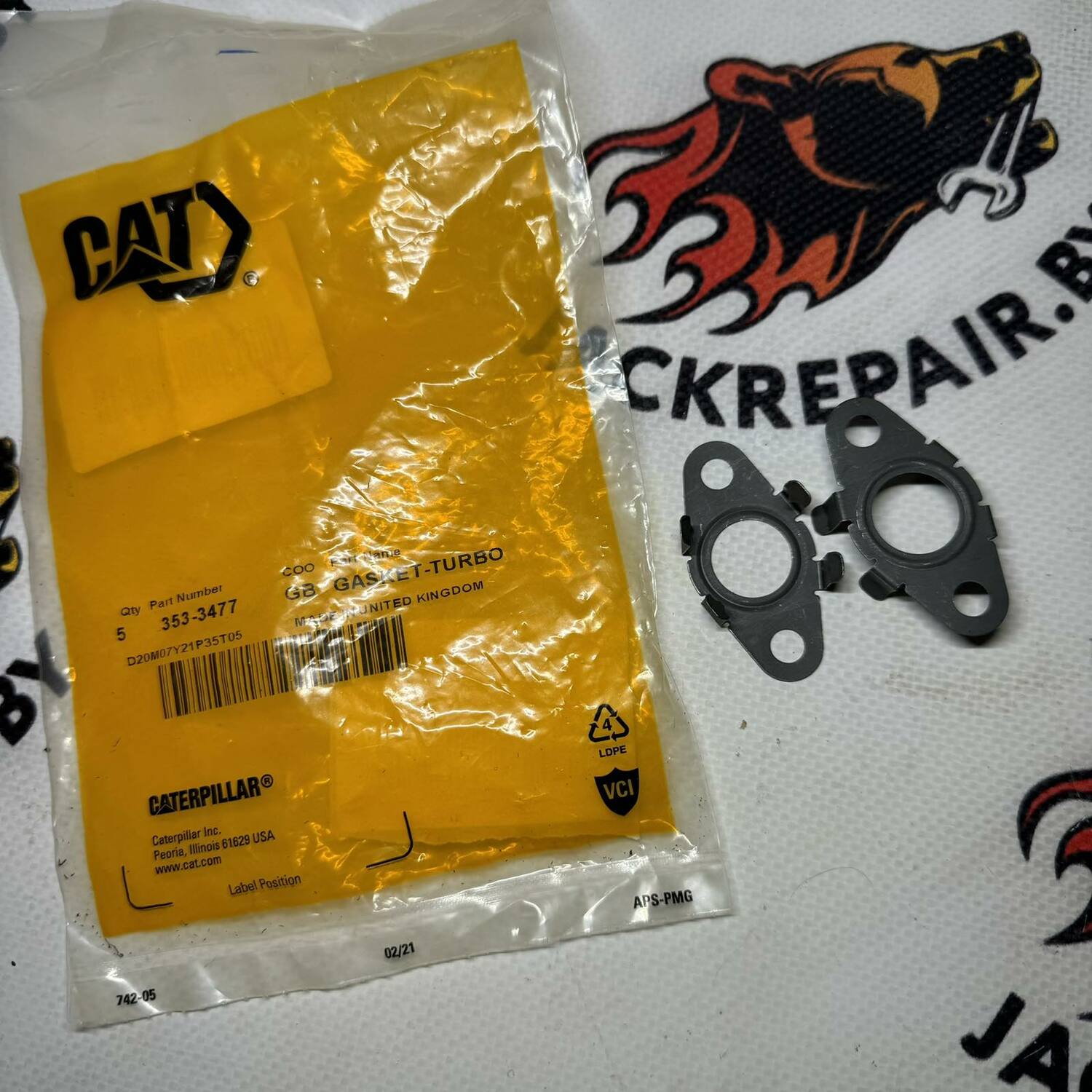 Прокладка трубки турбокомпрессора Caterpillar 353-3477 Прокладка трубки турбокомпрессора Caterpillar 353-3477