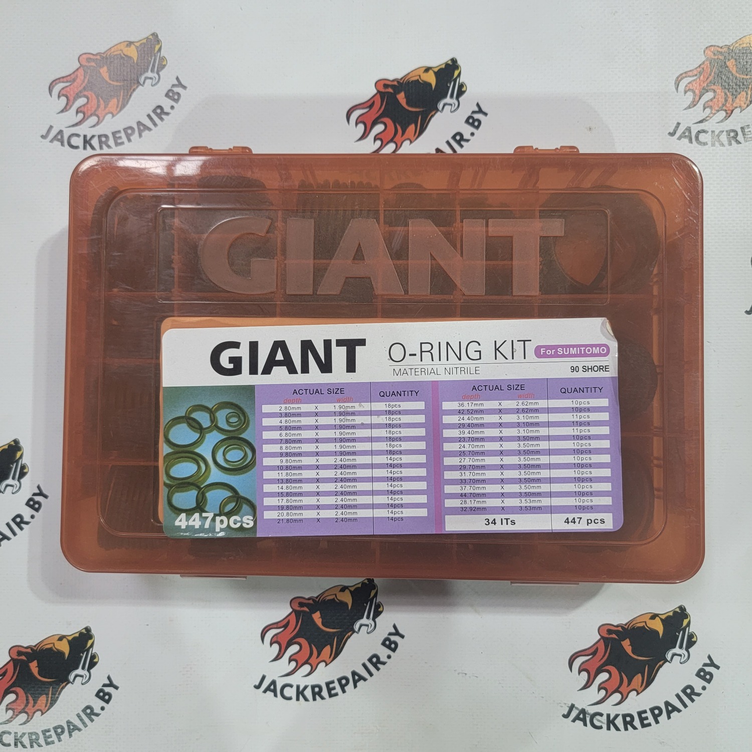 Набор О-колец Giant O-ring Kit Sumitomo 447 шт. Набор О-колец Giant O-ring Kit Sumitomo 447 шт.